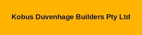 Kobus Duvenhage Builders logo